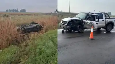Un viaje que terminó en tragedia: murieron padre e hijo en un triple choque en la Ruta 5