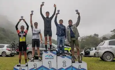 Galindo, Paz y Padilla Dominaron el MTB en la Quebrada del Portugués