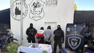 Vendían droga en plena calle y los atraparon con plantas de marihuana
