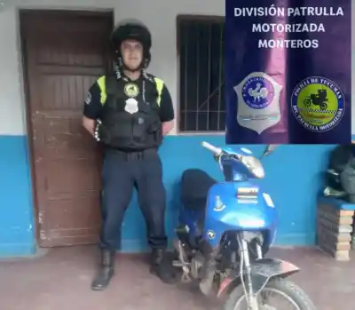 Patrulla Motorizada 911 de Monteros Recupera Motocicleta Denunciada por Robo