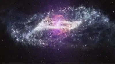 La NASA revela una imagen jamás vista de una galaxia deformada por una colisión cósmica