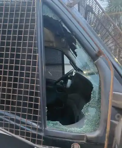 Festejos de la Scaloneta en Mar del Plata: piedras, gases y un patrullero destrozado