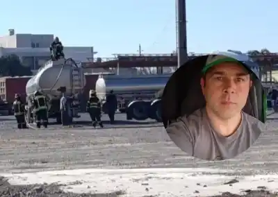 No pudo vencer a la muerte: falleció el chofer del camión cisterna que explotó en San Pedro