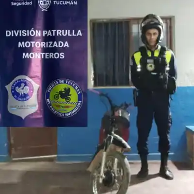 Recuperan en Monteros Motocicleta con Pedido de Secuestro por Robo Agravado