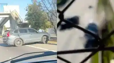 Circulaba en contramano por la Panamericana y el impacto fue captado en video