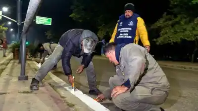 Trabajos a toda máquina en el Parque 9 de Julio: ¿qué están haciendo durante la madrugada?