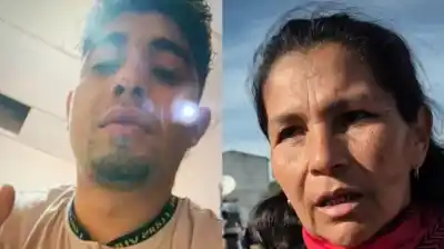 Desesperada, la mamá de Axel González interceptó al gobernador Zdero en el acto del 9 de Julio