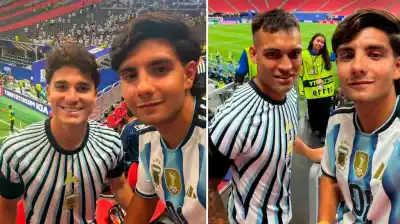 Sin entrada, se metió al campo y compartió casi una hora con los jugadores de la Selección