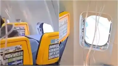 Se rompió una ventanilla en pleno vuelo y una mujer sujetó a su esposo para que no saliera despedido