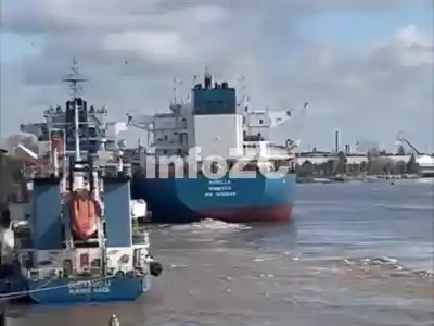 Perdió el control en la Hidrovía y chocó contra una lancha de pasajeros en el puerto de Campana