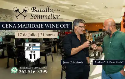 Wine Off en Restó Ruta 11: el público decide el mejor maridaje en una batalla de copas