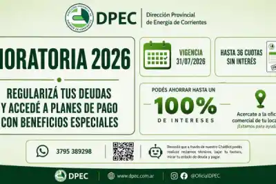 Se acaba el tiempo: la DPEC lanzó una moratoria con 36 cuotas sin interés y solo quedan 15 días