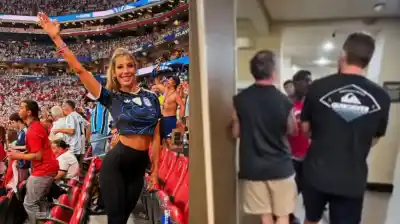 Cuatro hinchas argentinos hicieron de escudo humano para salvar a una periodista en Atlanta