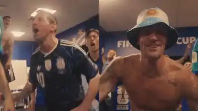 La intimidad del vestuario argentino tras eliminar a Inglaterra: Messi cantando y el look de De Paul que explotó las redes