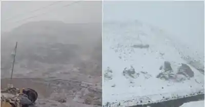 Impactantes imágenes: así quedó Calingasta e Iglesia tras las intensas nevadas