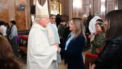 La intendente Fuentes, junto a sus secretarios, participó de la misa central por la Virgen del Carmen