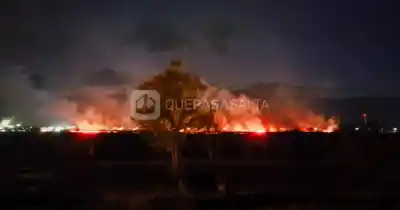 El fuego no da tregua en Salta: el incendio cerca del aeropuerto sigue fuera de control