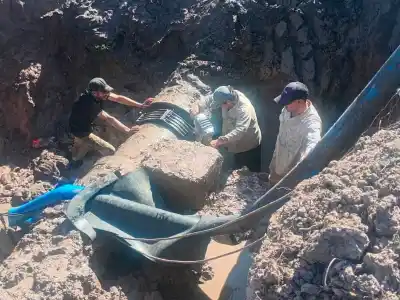 Reparación clave en el Primer Acueducto del Interior: el servicio vuelve a la normalidad