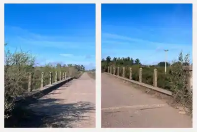 Vecinos de Curuzú Cuatiá exigen solución urgente para un puente sin barandas: el robo de caños agrava el peligro