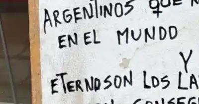 Un cartel en Salta que puso la piel de gallina durante la final del Mundial