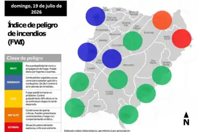 Alerta en Corrientes: dos localidades en riesgo extremo de incendios