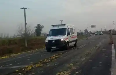 Caos en la vieja 38: un camión regó la ruta de limones en Acheral
