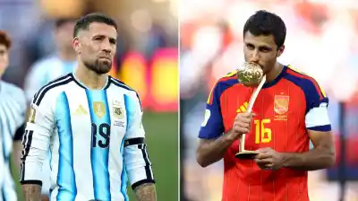 El tenso momento que la TV no captó: Otamendi le negó el saludo a Rodri tras la final del Mundial