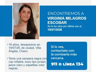 Desesperada búsqueda en Villa Ángela: desapareció una adolescente de 16 años