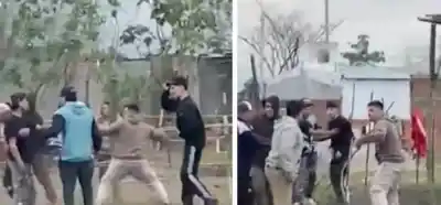 Tensión en El Potrero: palos y machetes en una pelea por terrenos en Concepción