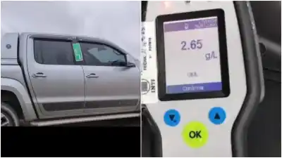 Manejaba en zigzag por la Ruta 3: el test de alcoholemia dejó helados a los inspectores