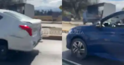 Dos autos chocaron frente a la Escuela Agrícola y el tránsito colapsó en la zona sur