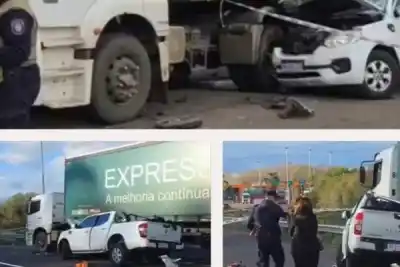 Tragedia en la ruta 14: una familia de Buenos Aires chocó contra un camión y dos murieron
