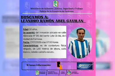 Desesperación en Formosa: buscan a Leandro Gavilán, de 30 años, y la comunidad se moviliza