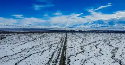 Desde el cielo: las postales de Barreal que pocos vieron tras la histórica nevada