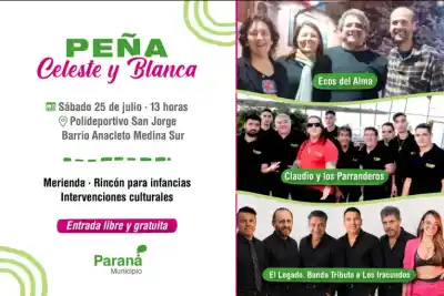 Llega la Peña Celeste y Blanca a Anacleto Medina Sur: ¿qué artistas se presentarán?