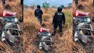 Hallaron una moto robada escondida en un descampado: le faltaban las ruedas