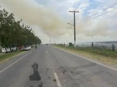 Irresponsabilidad y peligro: quema de rastrojo genera una cortina de humo y provoca accidentes