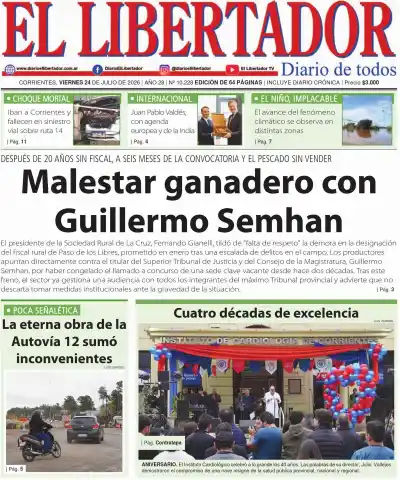 La tapa del 24 de julio que nadie se esperaba