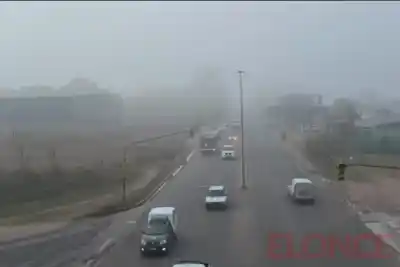 El manto blanco que cubrió Paraná: visibilidad reducida a 200 metros