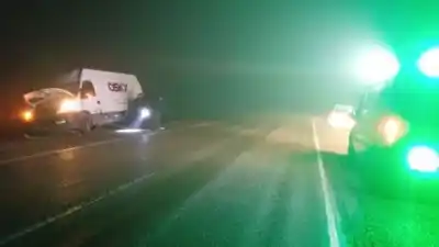 La noche en que la banquina se tragó un furgón en la Ruta 3