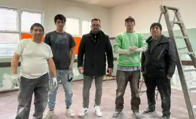 Matías Taccetta recorrió la Escuela N° 210: los trabajos que se están realizando
