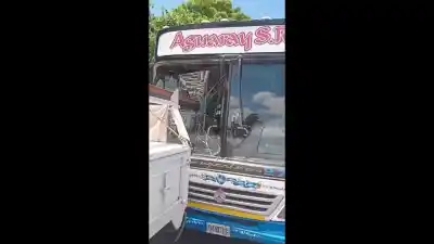 Colectivo se quedó sin frenos y chocó contra camioneta de EDET en avenida Roca