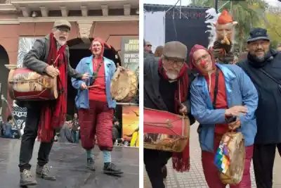 El "Bailarín de los Montes" llegó a las calles: el homenaje que emocionó a Santiago