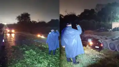 Chocaron contra un raído de yerba en la ruta y terminaron despistando: hay cuatro heridos