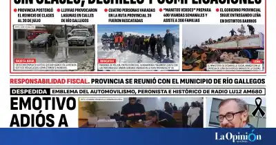 Crudo invierno en Santa Cruz: postergaron el reinicio de clases y Río Gallegos quedó bajo el agua