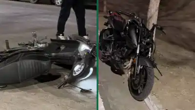 Choque entre motos en Santa María: una pareja terminó hospitalizada