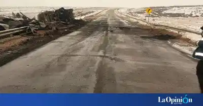 Dos camiones se incendiaron en la Ruta 3: el dramático momento que vivieron los conductores