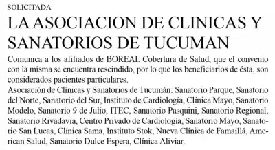 Rompen convenio y los afiliados de una prepaga quedan como pacientes particulares en Tucumán