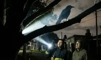 El recuerdo de la “bruja” que hizo apagar las linternas a los bomberos en un árbol de Monteros
