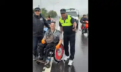 Un ejemplo de fe: el peregrino René Barrionuevo pasó hoy por Monteros en su camino a Catamarca